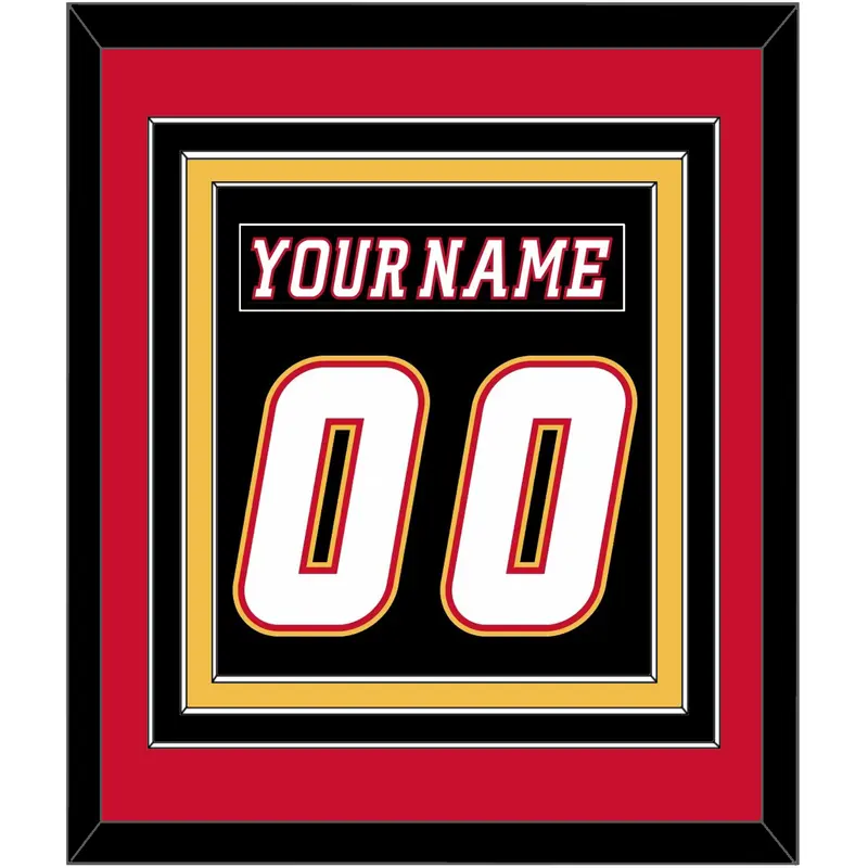 Calgary Nameplate & Number (Back) Combined - Alternate Black - Triple Mat 3