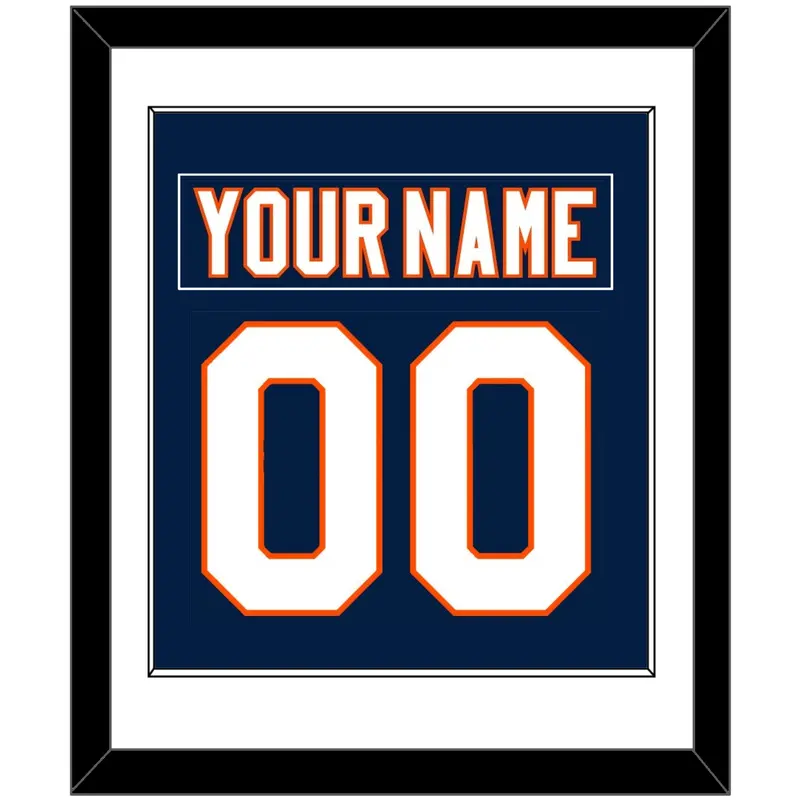 New York Nameplate & Number (Back) Combined - Home Blue (2007-2010) - Single Mat 1