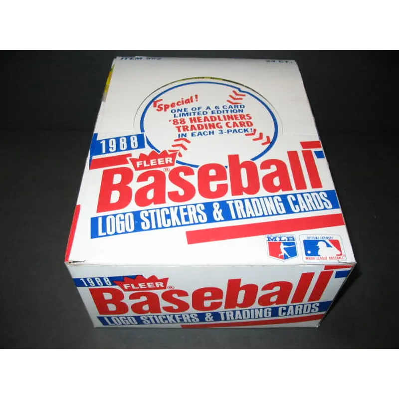 1988 Fleer Baseball Unopened Rack Box