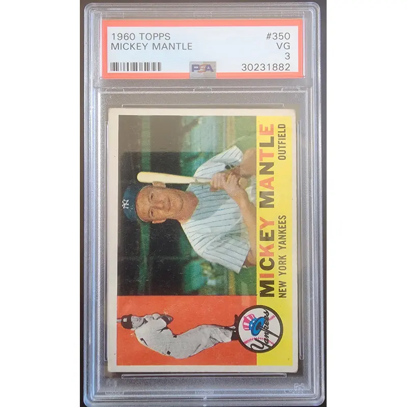 Mickey Mantle 1960 Topps #350 PSA 3 Very Good 1882