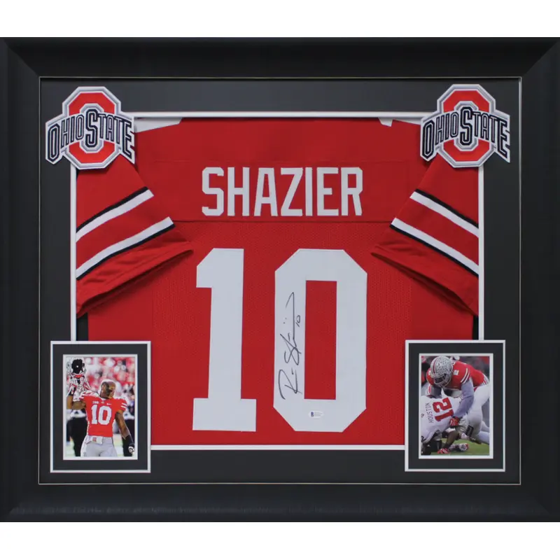OSU Ryan Shazier Authentic Signed Red Pro Style Framed Jersey BAS Witnessed