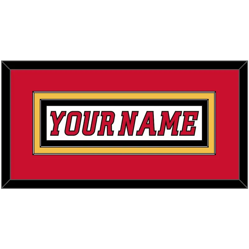 Calgary Nameplate - Road White (2007-2017) - Double Mat 2