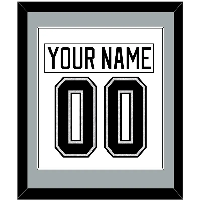 Los Angeles Nameplate & Number (Back) Combined - Road White - Single Mat 2