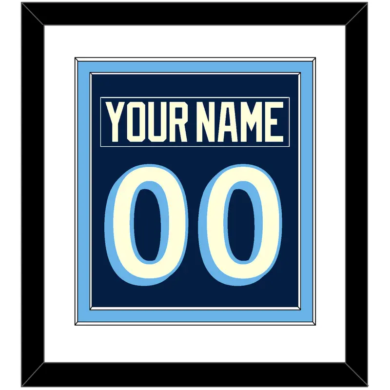 Pittsburgh Nameplate & Number (Back) Combined - 2011 Winter Classic Navy Blue - Double Mat 1