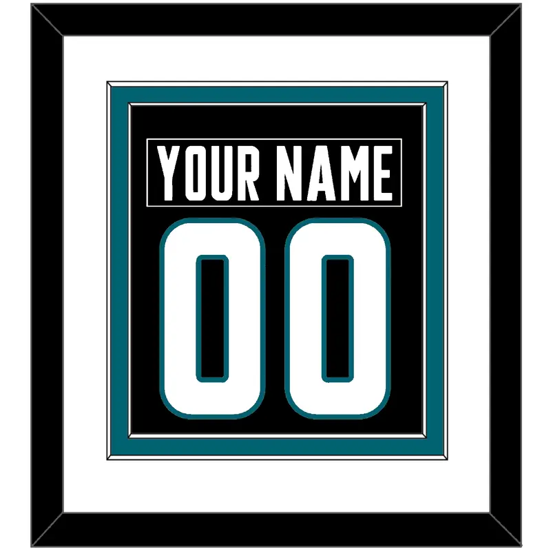 San Jose Nameplate & Number (Back) Combined - Alternate Black - Double Mat 1