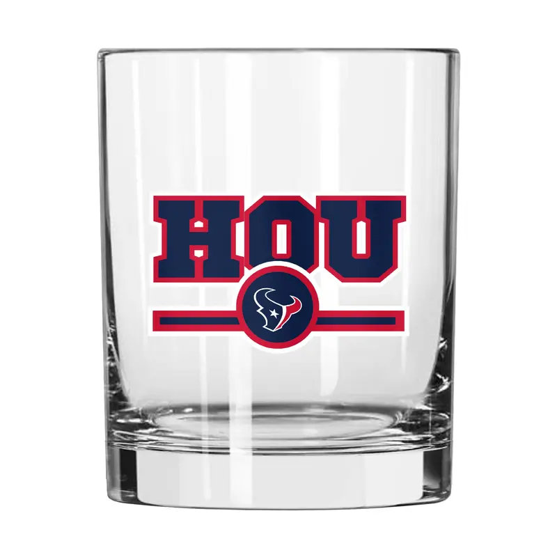 Houston Texans 14oz Letterman Rocks Glass
