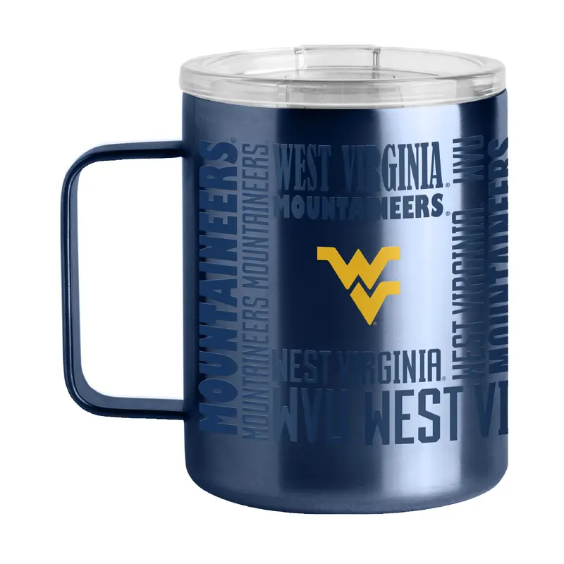 West Virginia 15oz Replay Stainless Steel Mug
