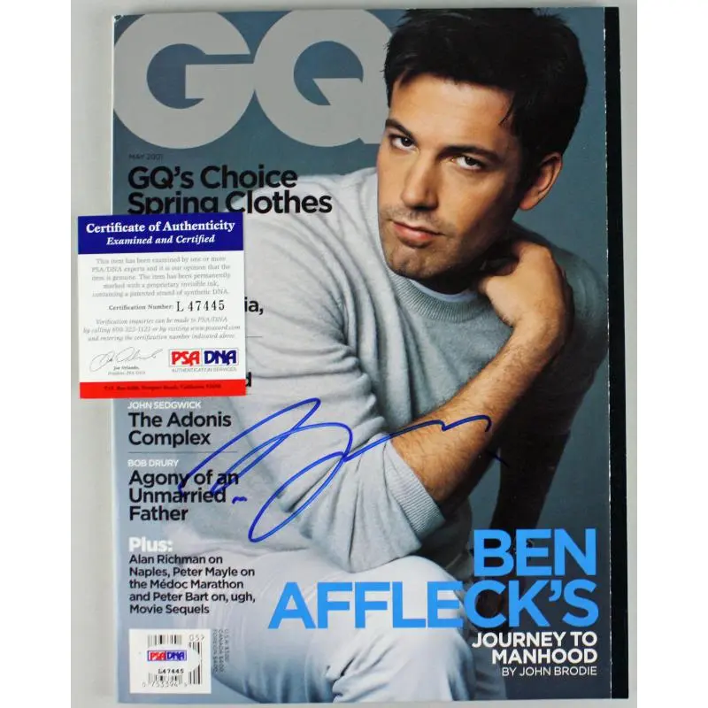 Ben Affleck Authentic Signed Autographed 2001 Gw Magazine PSA/DNA #L47445