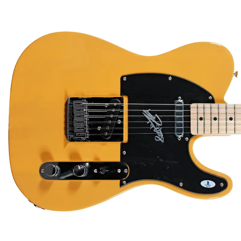 Keith Richards The Rolling Stones Signed Butterscotch Fender Guitar BAS #A00373