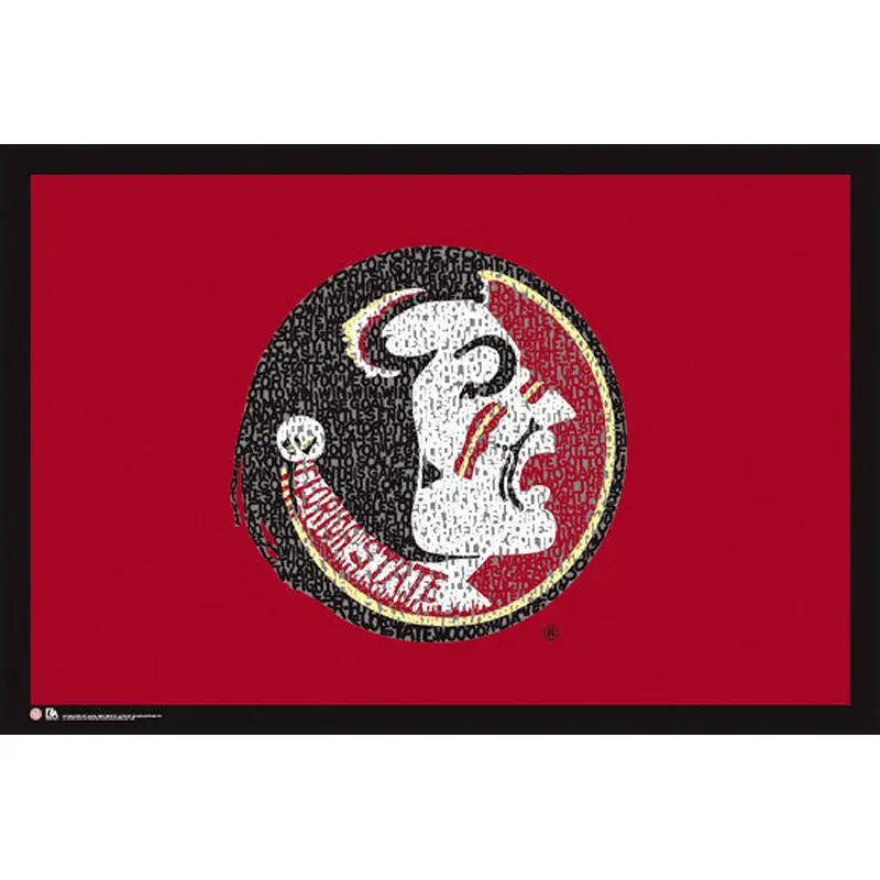 Florida State Seminoles Fight Song NCAA Logo Poster - LA Pop