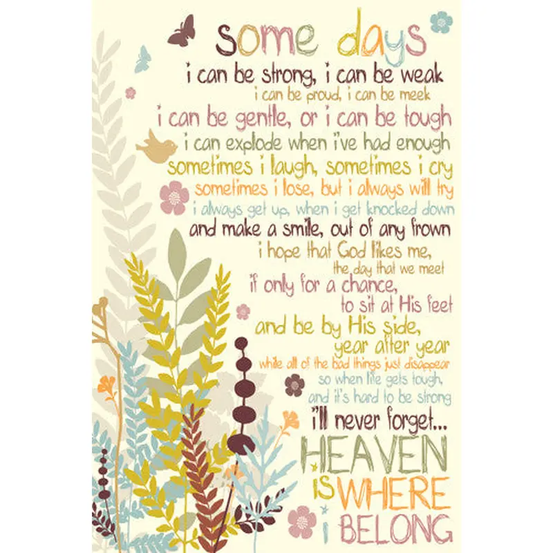 Heaven is Where I Belong Christian Inspirational Poster - Slingshot