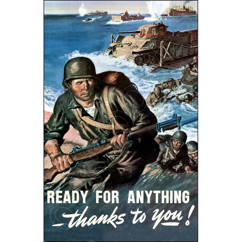 1943 WWII Poster 11X17 - Ready For Anything - 3111