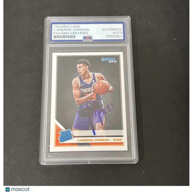 2019-20 Panini Donruss Rated Rookie #210 Cameron Johnson signed card PSA Suns
