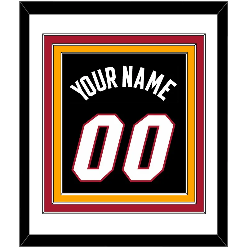 Miami Name & Number - Road Black (1999-2008) - Triple Mat 2