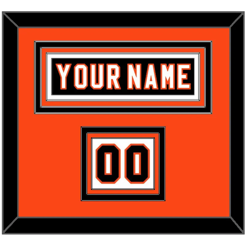 Philadelphia Nameplate & Number (Shoulder) - Home Black (2007-2010) - Triple Mat 4