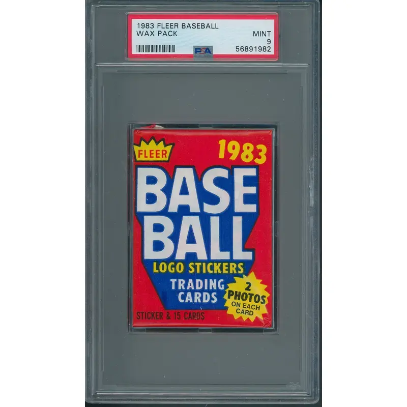 1983 Fleer Baseball Unopened Wax Pack PSA 9