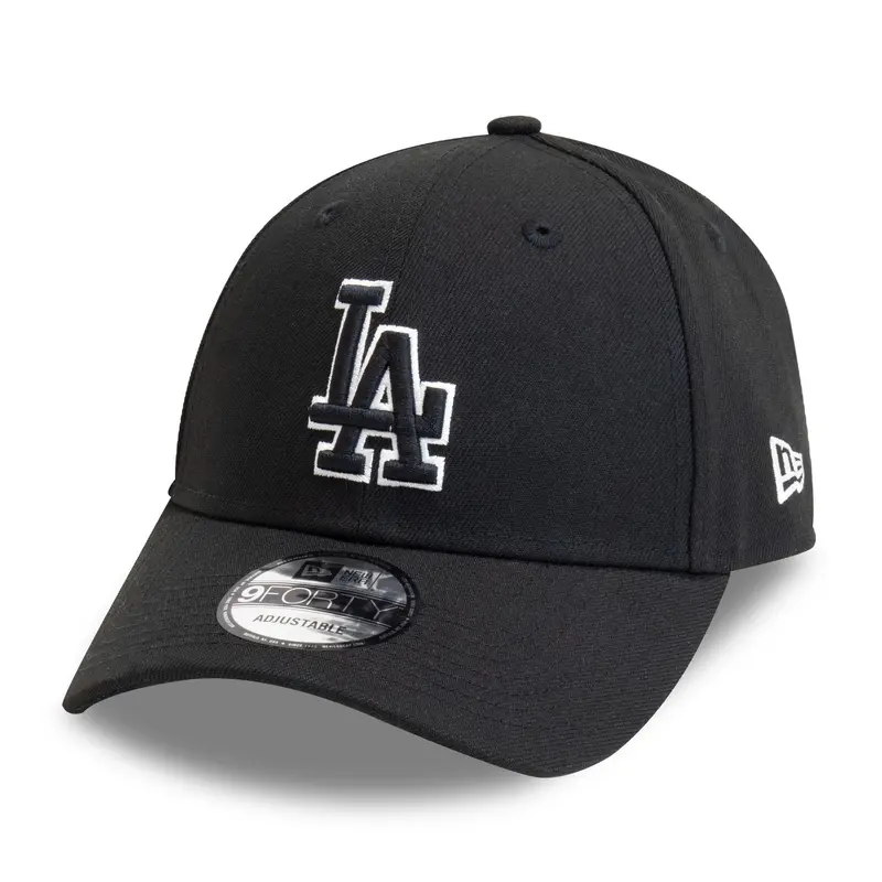 LA Dodgers Pop Outline Black 9FORTY Adjustable Cap