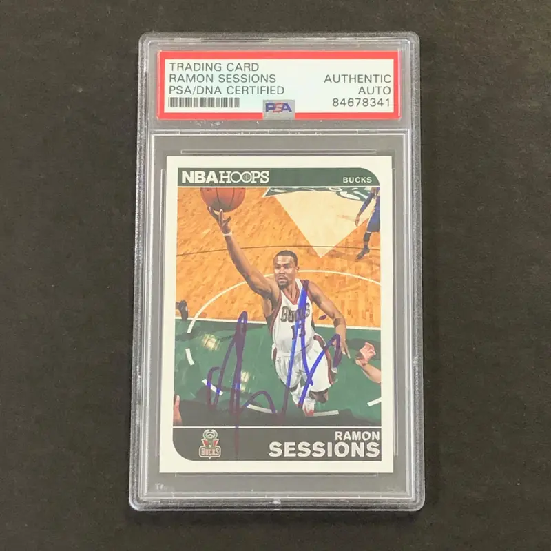 2014-15 Panini Hoops #233 Ramon Sessions Signed PSA Slabbed Bucks