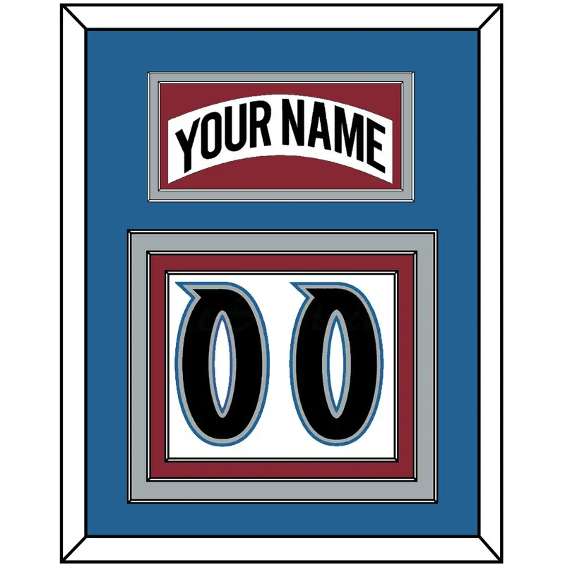 Colorado Nameplate & Number (Back) - Home White (1995-1996) - Triple Mat 4