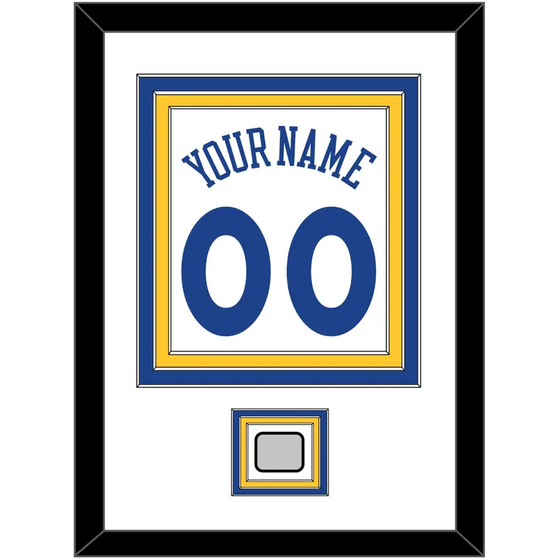 Golden State Name & Number With Finals Patch - Home White (2010-2019) - Triple Mat 1