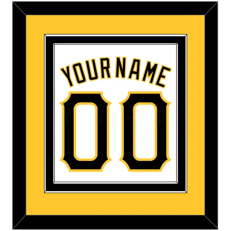 Pittsburgh Name & Number - Home White - Double Mat 2