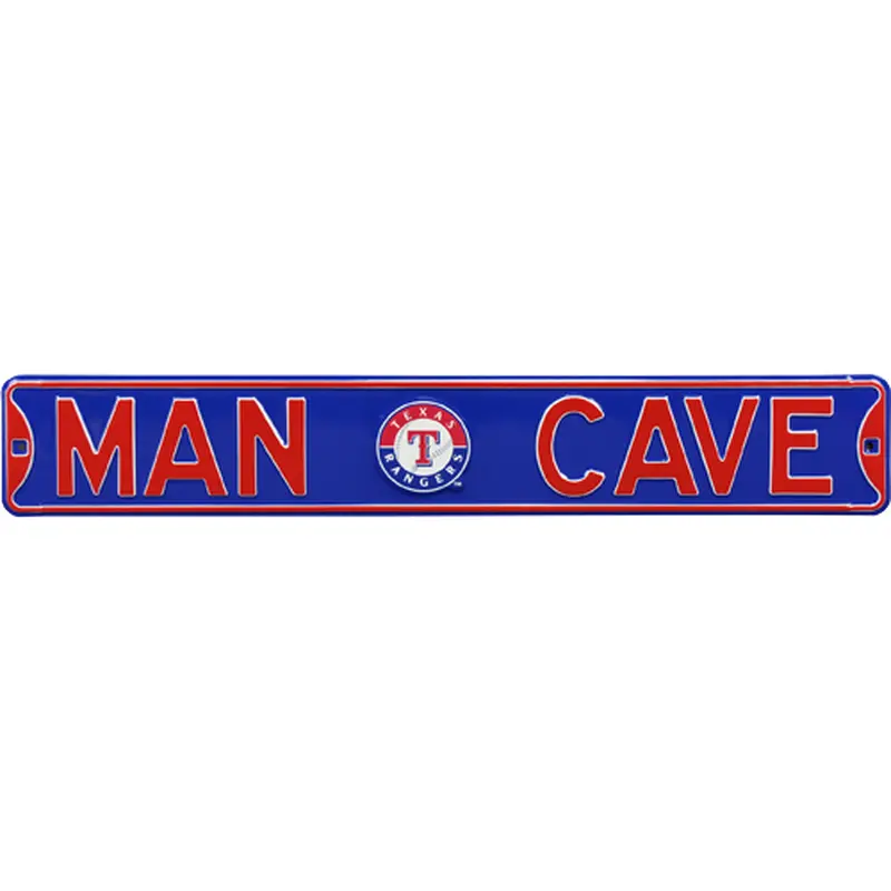 Texas Rangers "MAN CAVE" Authentic Street Sign
