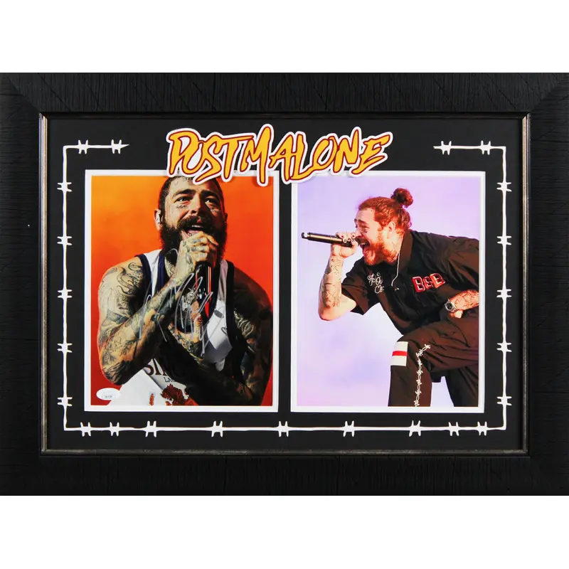 Post Malone Authentic Signed 8x10 Framed Photo Autographed JSA #CB46189