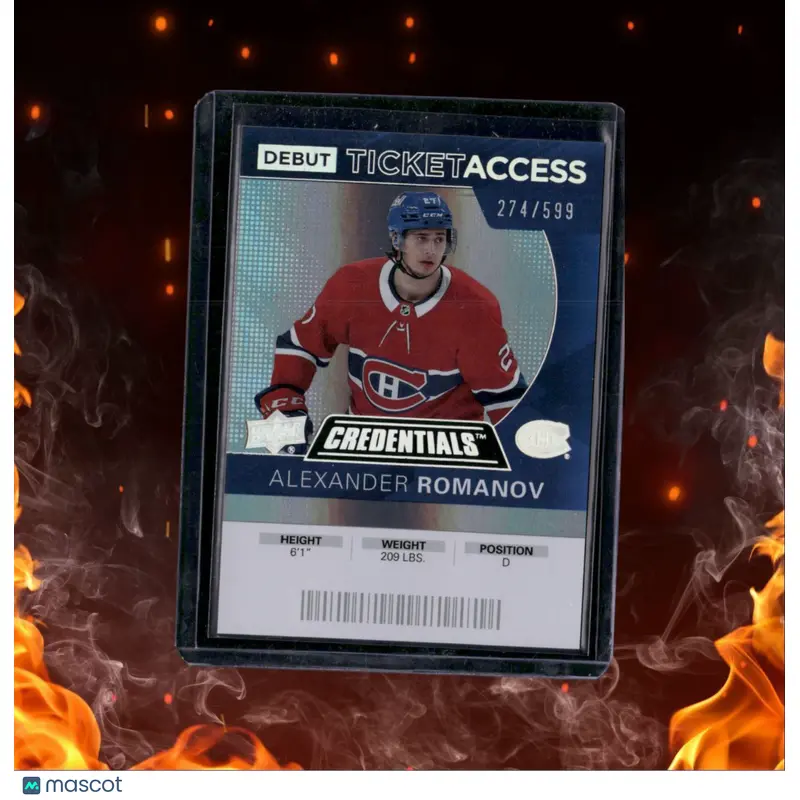 2020-21 Upper Deck Credentials Alexander Romanov Debut Ticket 274/599 #141