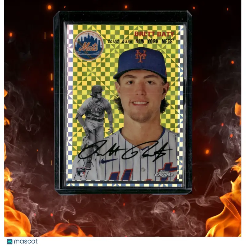 2023 Topps Chrome Platinum Anniversary Brett Baty Mojo Refractor Rookie #2