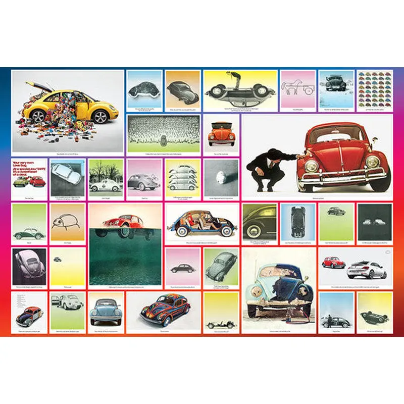 Volkswagen Beetle Historic Iconography Collage Poster - Eurographics Inc.