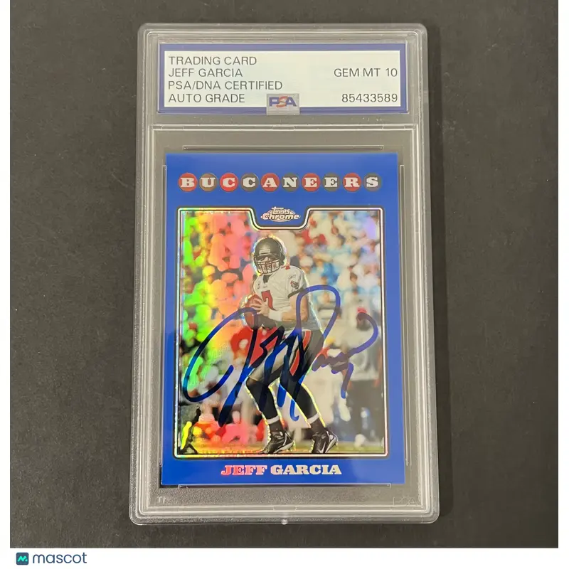 2008 Topps Chrome #TC17 Jeff Garcia signed card PSA Auto 10 Bucs