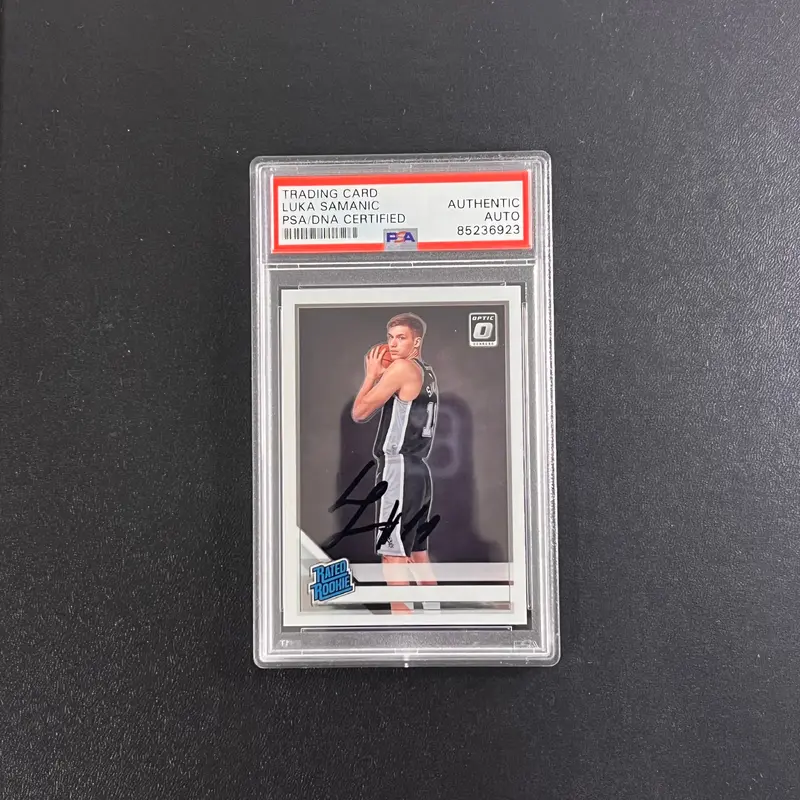 2019-20 Panini Donruss Optic #176 Luka Samanic Signed Card AUTO PSA Slabbed Spurs