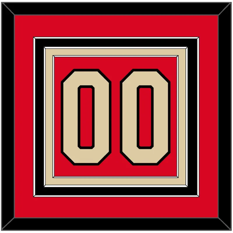 Canada Mens Hockey Number - 2025 4 Nations Red - Triple Mat 3
