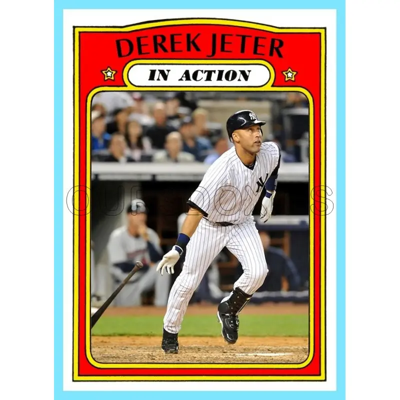 Derek Jeter In Action 1972 Topps Custom Card - 4748
