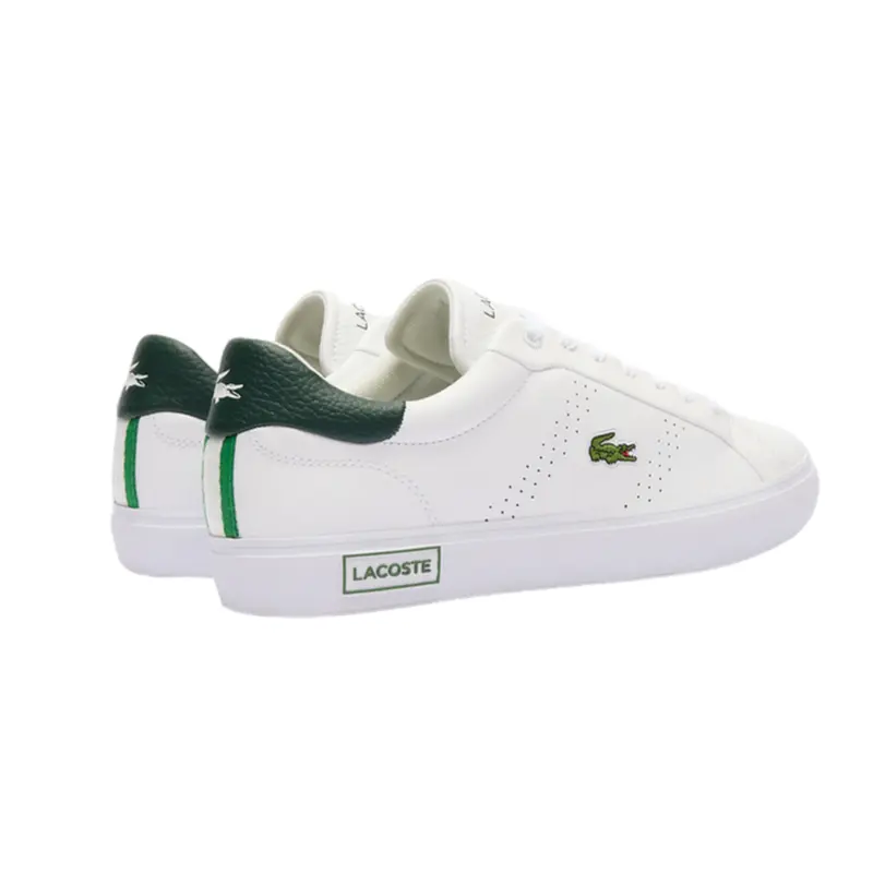 LACOSTE MENS SHOE WHITE POWERCOURT 2.0 7-47SMA01101R5