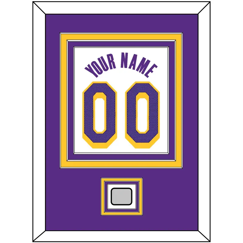 Los Angeles Name & Number With Trophy Patch - White Association - Triple Mat 2