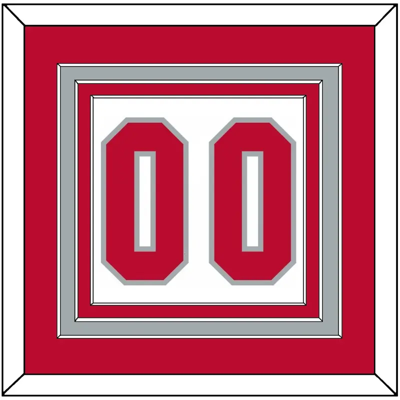Ohio State Basketball Number - Home White (2013-2014) - Triple Mat 2