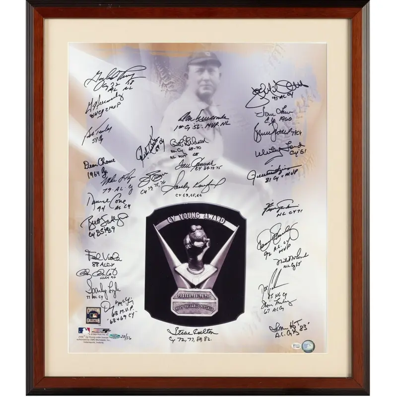 Sandy Koufax Cy Young Winners Signed 16x20 Photo 29 Signatures Beckett COA