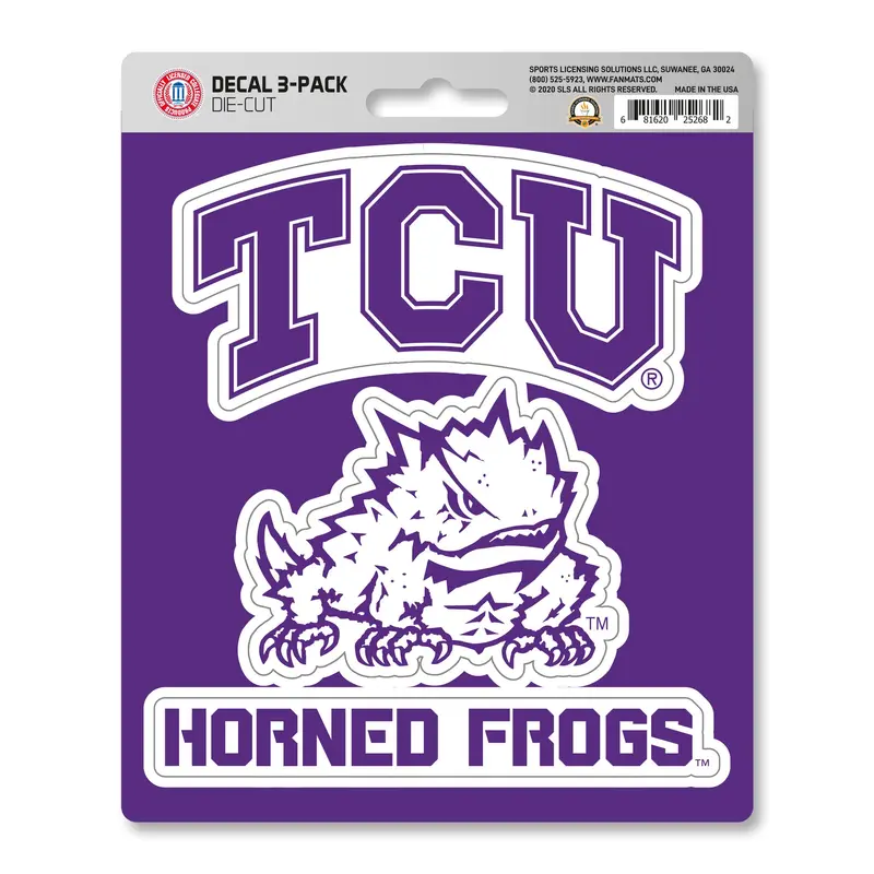 Texas Christian University  Decal 3-pk