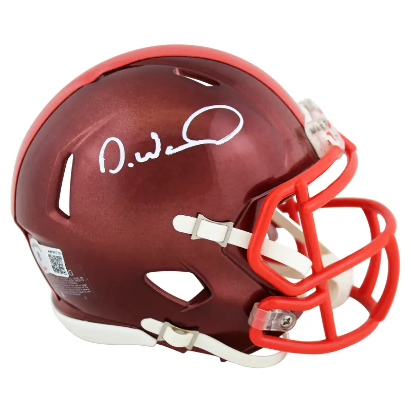Browns Denzel Ward Authentic Signed Flash Speed Mini Helmet BAS Witnessed