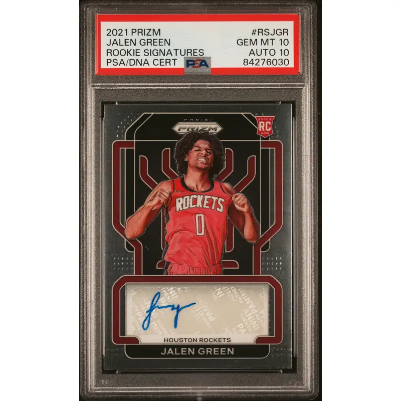 Jalen Green 2021 Prizm Rookie Autographs PSA 10 Auto 10