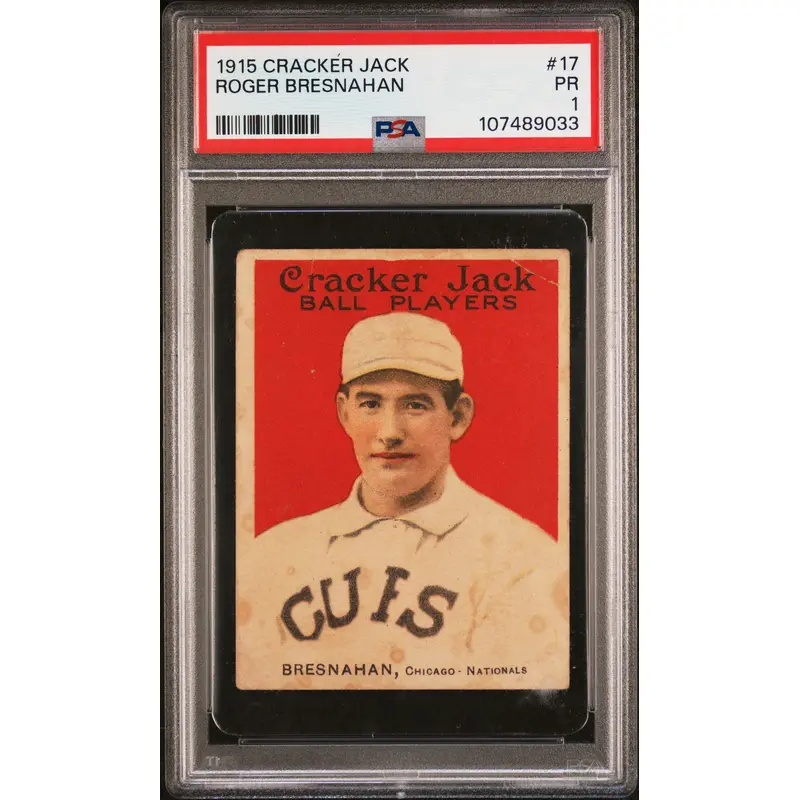 Roger Bresnahan 1915 Cracker Jack #17 PSA 1 Poor