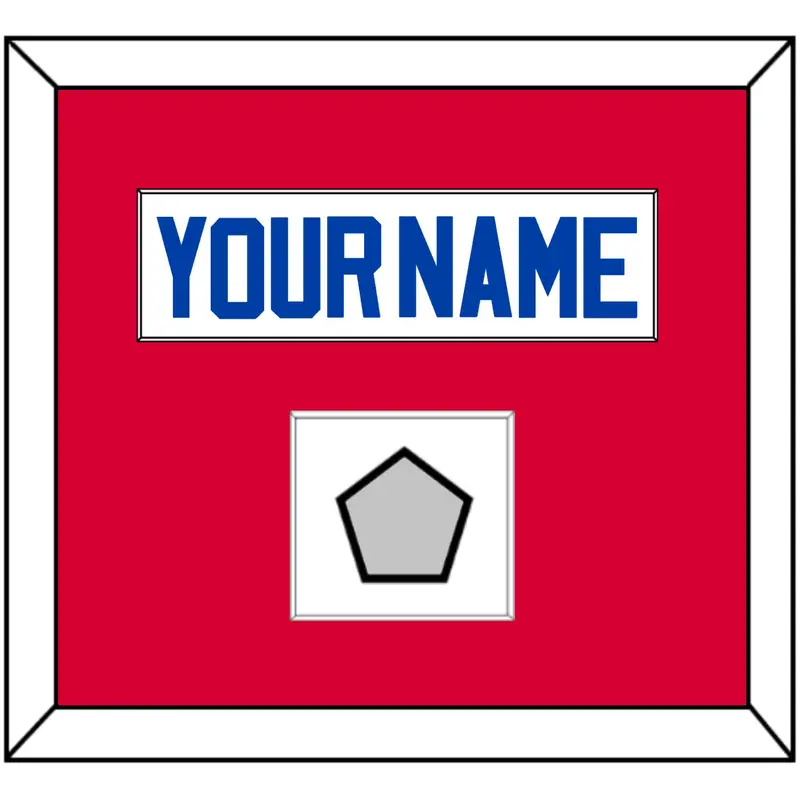 Detroit Name & 2X Champions Patch - Home White (1983-1996) - Single Mat 2