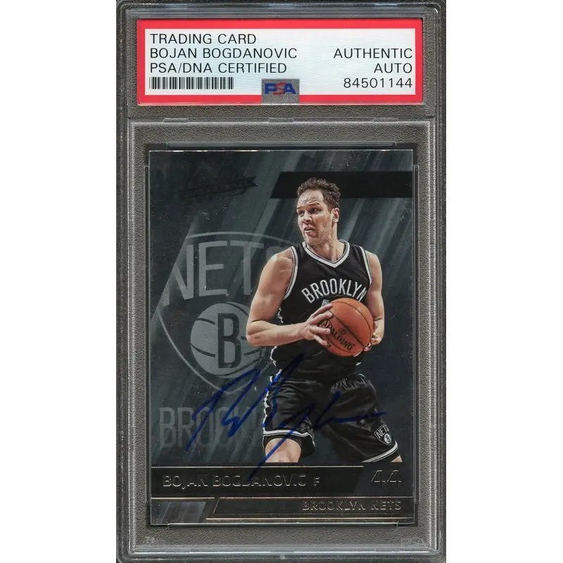 2015-16 Absolute Basketball #68 Bojan Bogdanovic Signed Card AUTO PSA Slabbed Nets