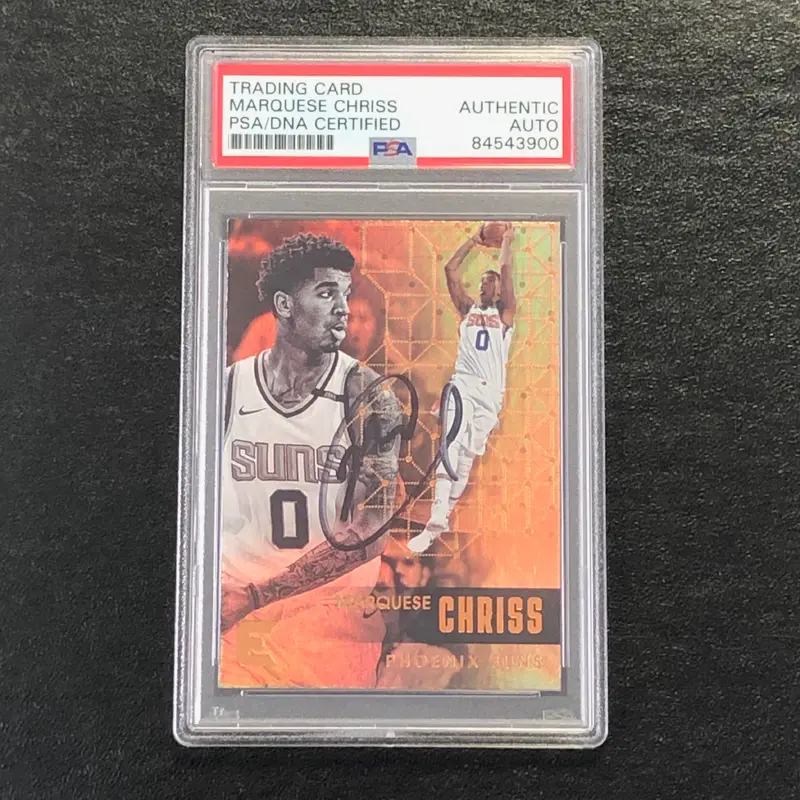 2017-18 Panini Essentials #185 Marquese Chriss Signed Card AUTO PSA Slabbed Suns
