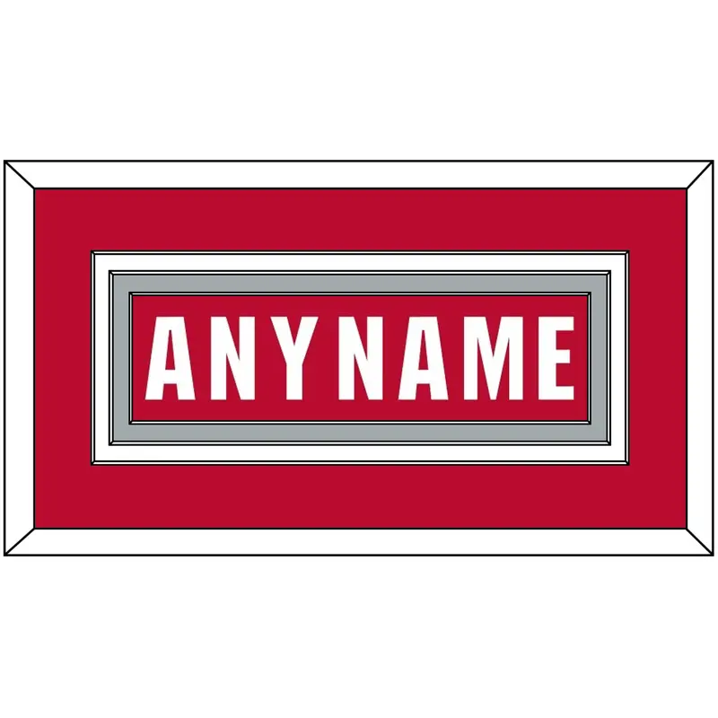 Ohio State Basketball Name - Road Red (2013-2014) - Triple Mat 2