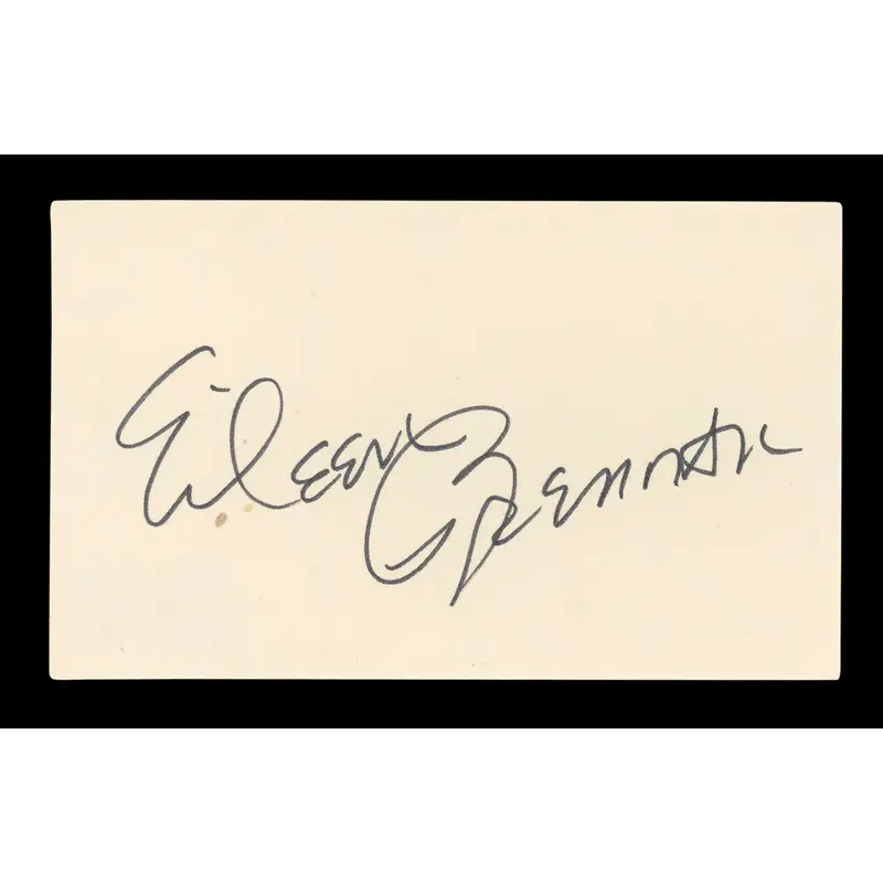 Eileen Brennan Private Benjamin Signed 3x5 Index Card Autographed BAS #BM57026