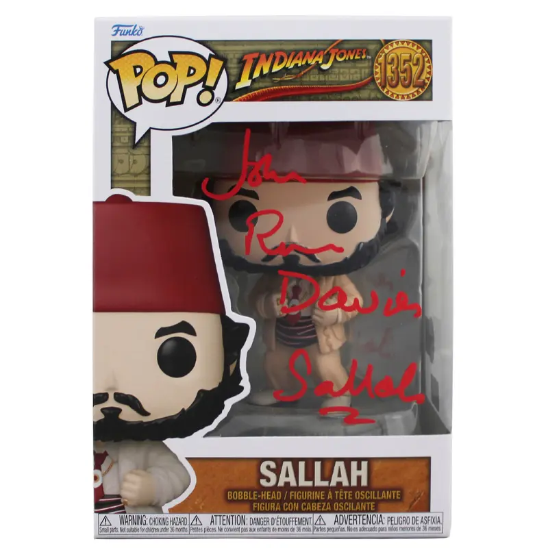 John Rhys-Davies Indiana Jones "Sallah" Signed #1352 Funko Pop Vinyl Figure BAS