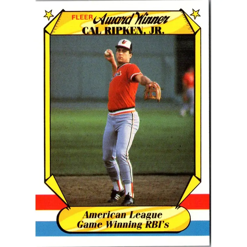 1987 Fleer Award Winners Cal Ripken Jr. #33