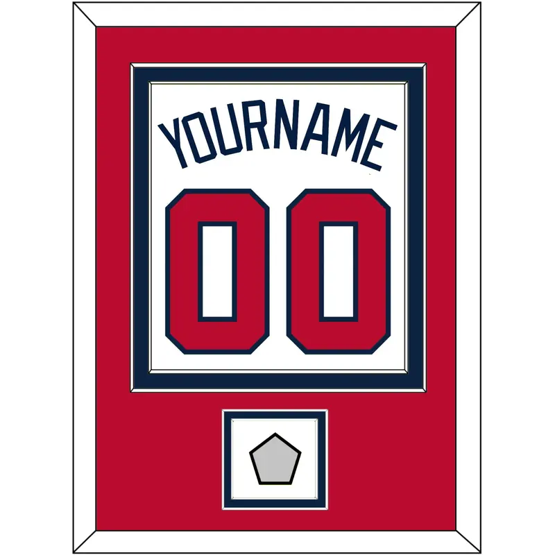 Atlanta Name, Number & World Series Champions Patch - Home White - Double Mat 3
